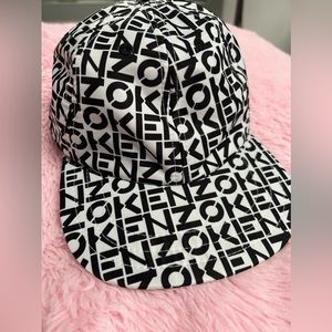 Kenzo All Over Logo Cap White/Black U